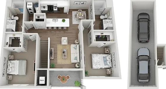 Floor Plan 2F | Seasons at Mount Pleasant | Apartments in Mount Pleasant, WI Floor Plan 2F | Seasons at Mount Pleasant | Apartments in Mount Pleasant, WI