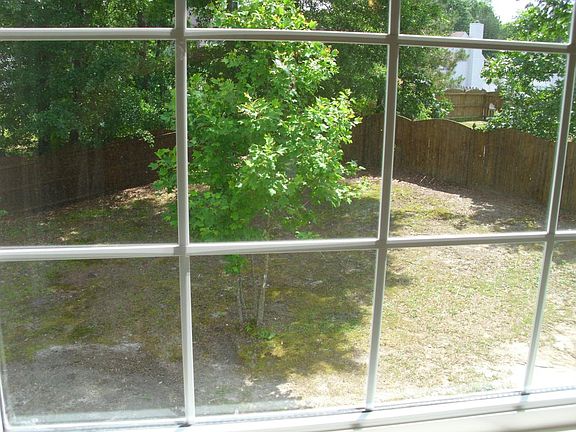Fenced backyard