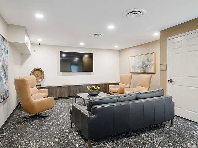 Enjoy a movie night in our reservable theater room.