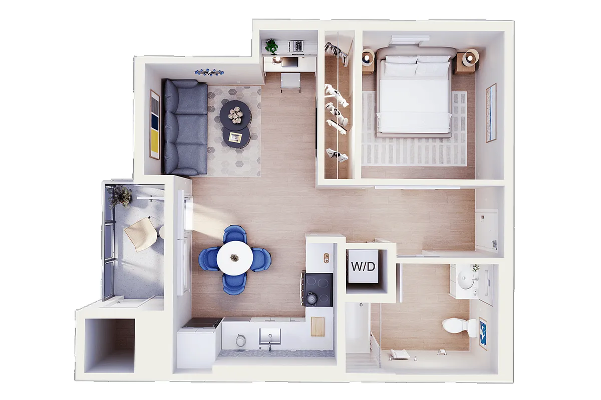 Floor plan 1 Bedroom A2