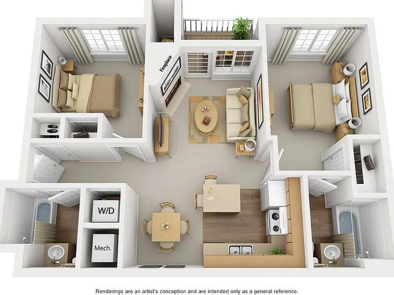 2 Bedroom | 2 Bath | 1050 SF 2 Bedroom | 2 Bath | 1050 SF