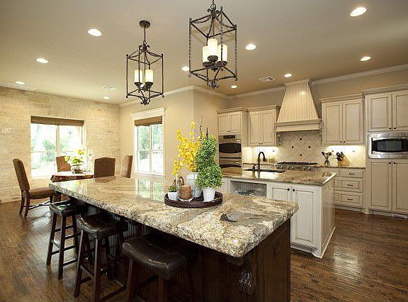 Kitchen with2 granite islands.