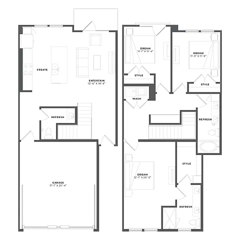 Floor plan TH2 w/ a den