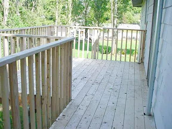 The deck is just perfect enjoying your morning coffee.