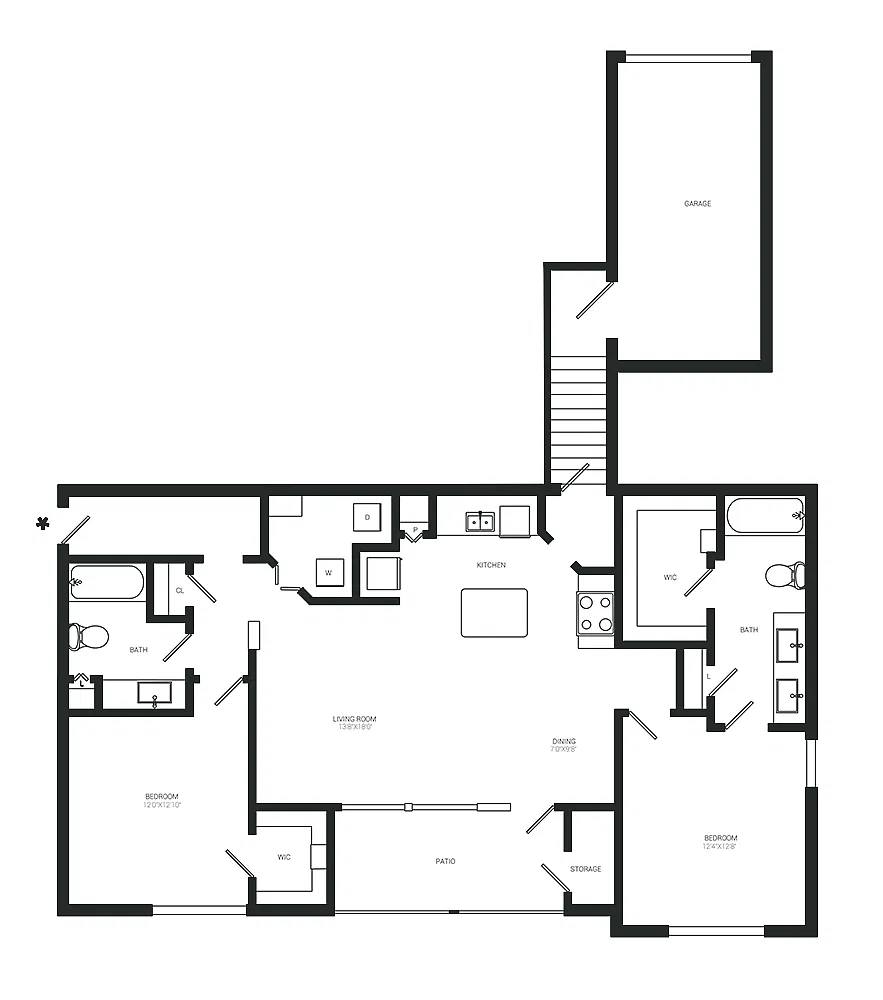 Floor plan Greenleaf - Garage