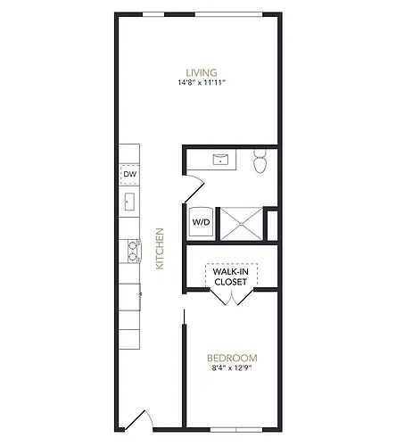 Floor plan 1X1 C