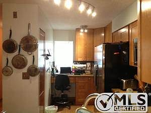 convenient office area in kitchen