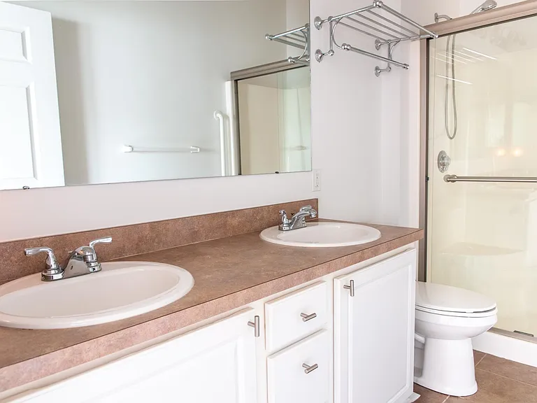 Master bath with double sinks