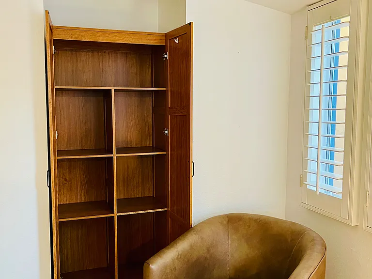 Here's a view of the inside of the office/kitchen cupboard