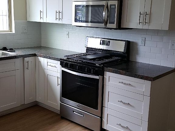 kitchen with lazy susan corner cabinet