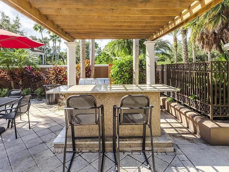 Outdoor grilling area