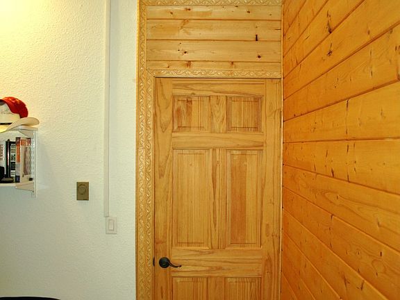 Entrance door from inside room