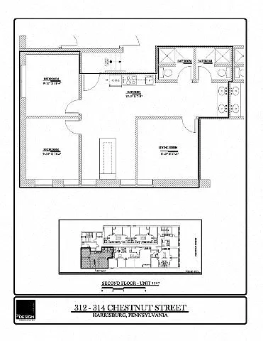 Floor plan International Place - 1207- 2 Bedroom - 2 Bathroom