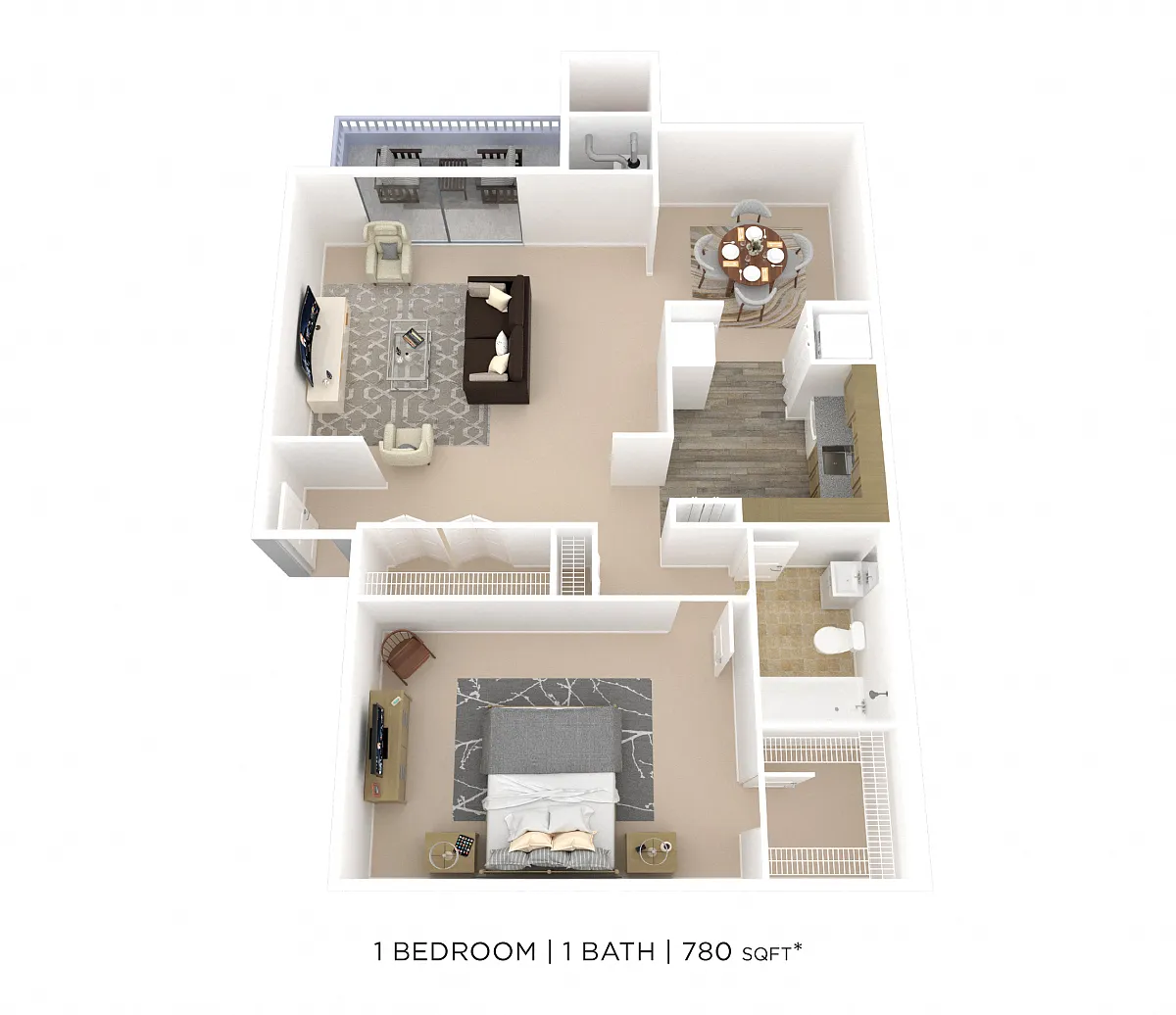 Floor plan One Bedroom