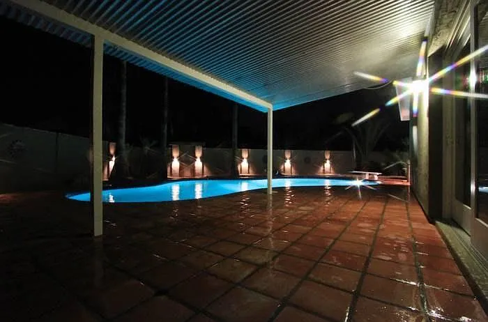 Pool Patio at Night