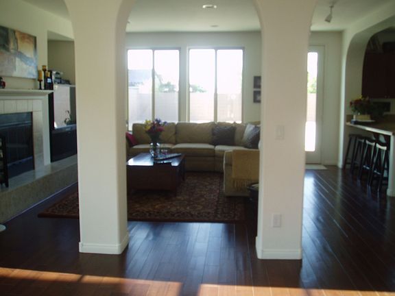 Archways lead into Glamorous Family Room!
