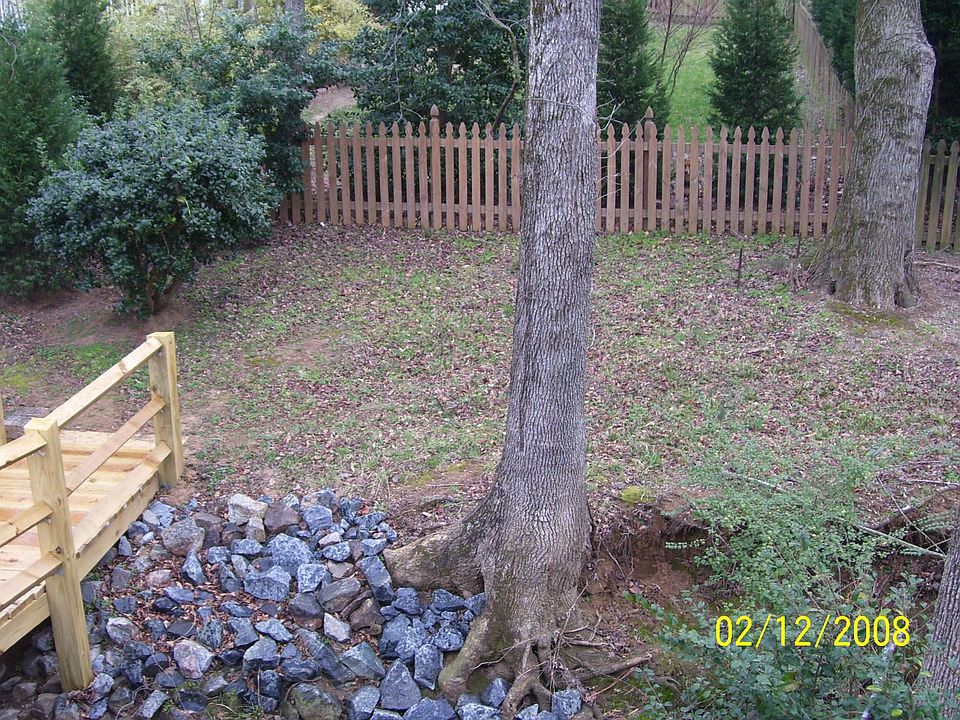 Backyard view-bridge across creek