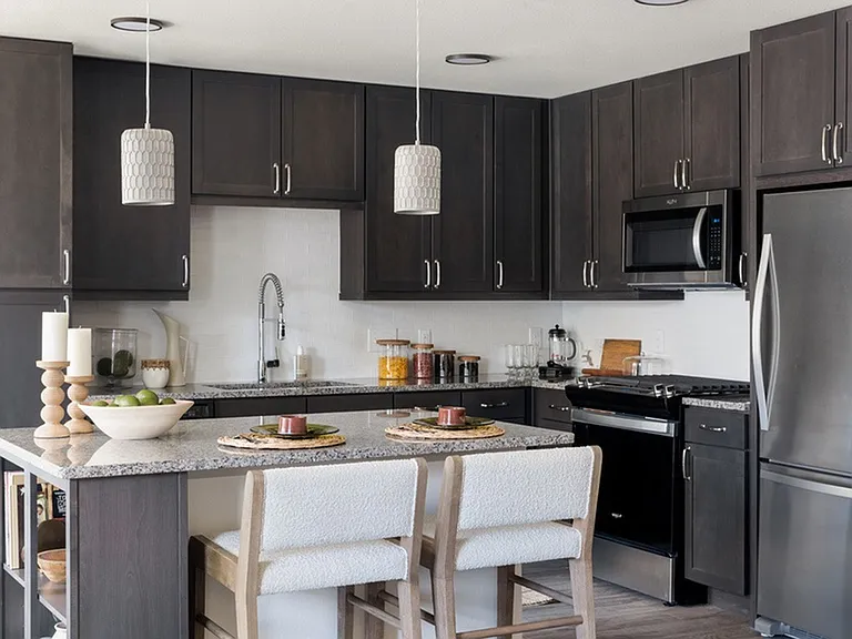 Kitchen Island with Pull-Up Bar Seating*