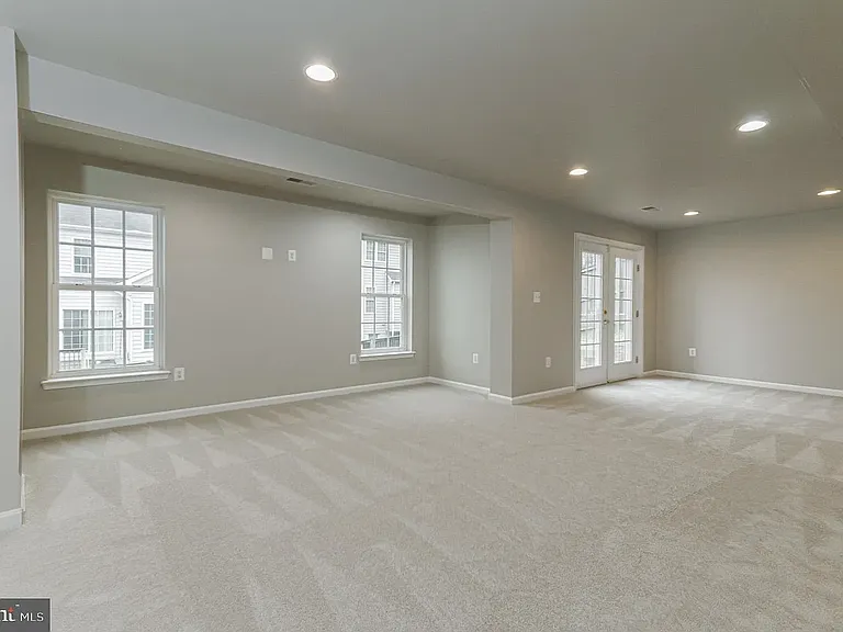 Basement rec room and walk out door