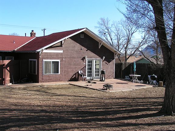 This is the entrance door and the brick terrace.