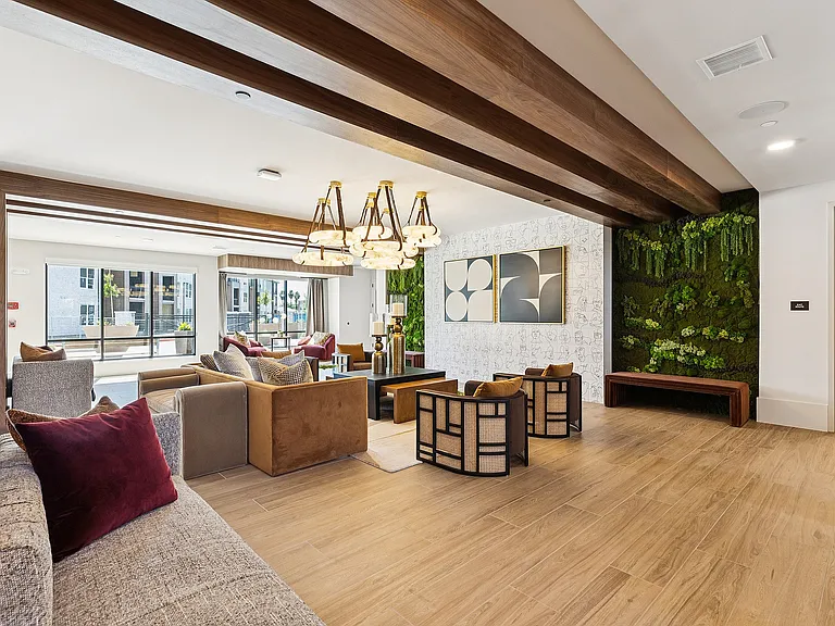 Gather with neighbors in your stylish community lounge
