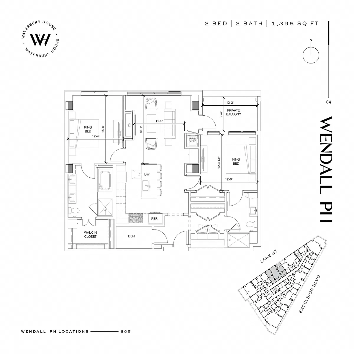 Floor plan Wendall Penthouse