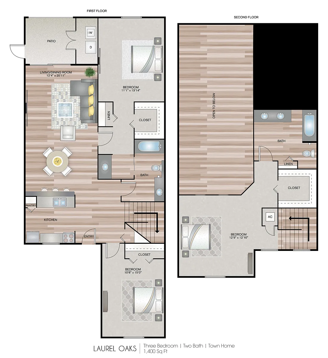 Floor plan The Laurel Oaks Townhome