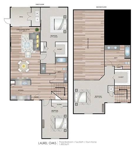Floor plan The Laurel Oaks Townhome