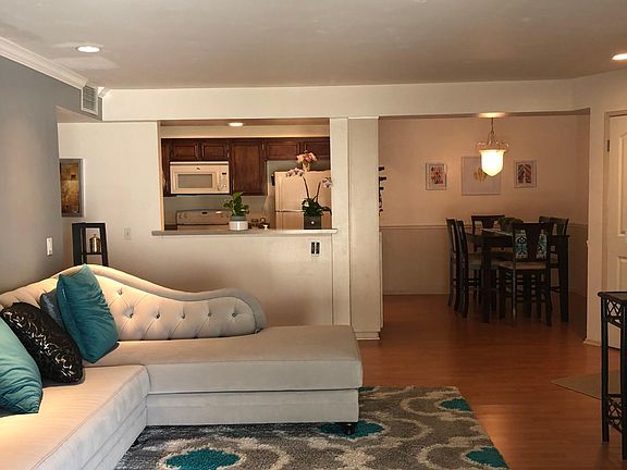 Living room, kitchen and dining room