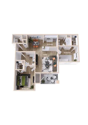 Floor plan The Bradshaw - Tax Credit 60% AMI