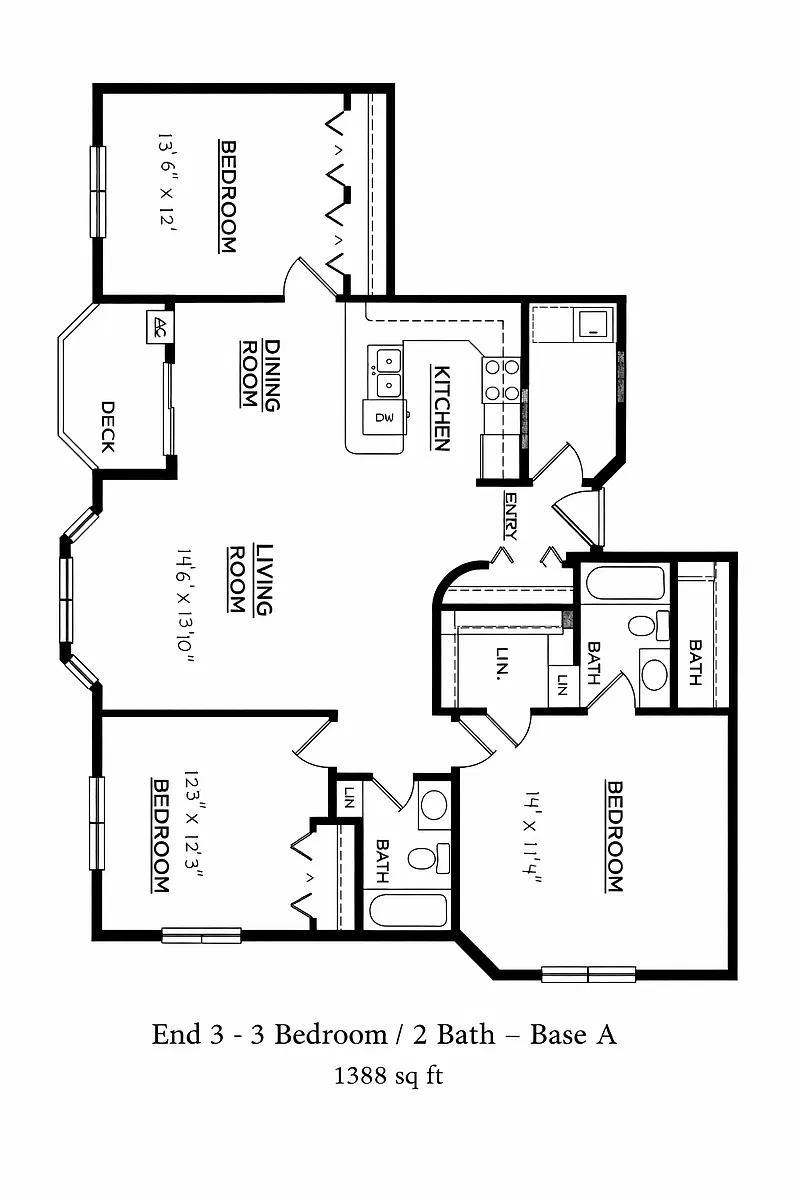 Floor plan 3 bed