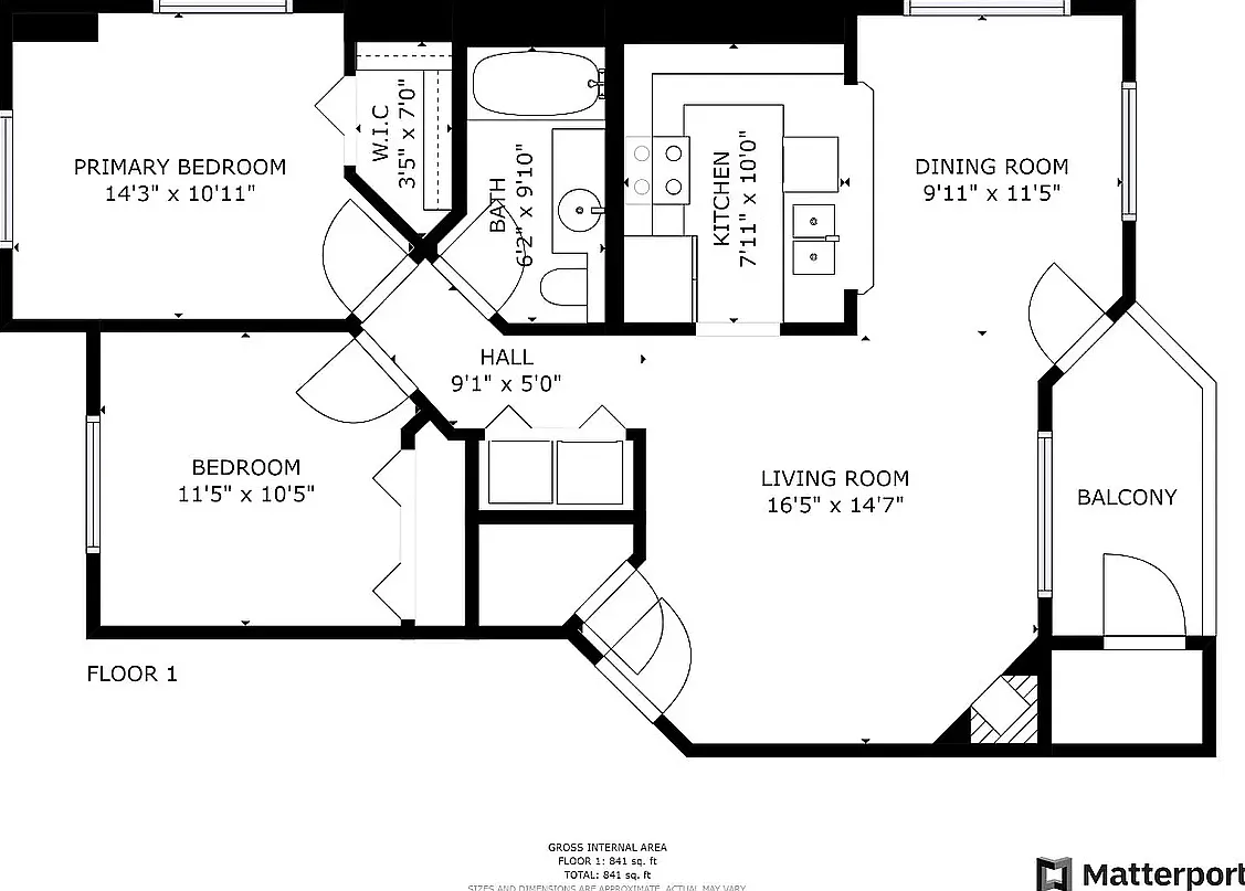 2 bed, 830 sqft, $1,900 — Photo 1
