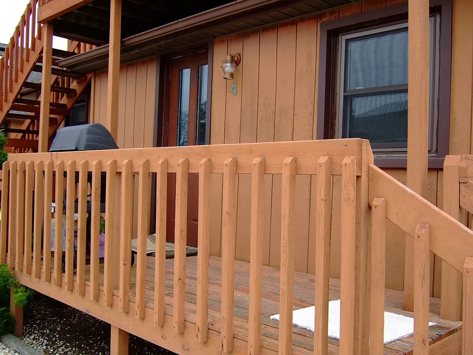 Back porch door & deck