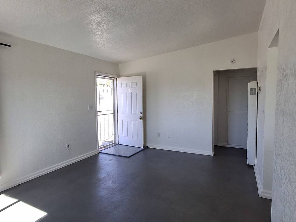 living room showing front door