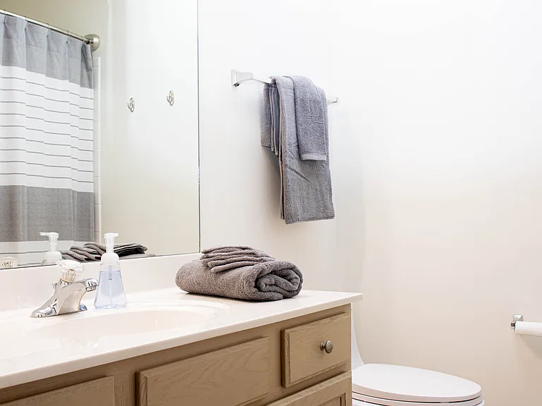 Each bedroom has a private bath
