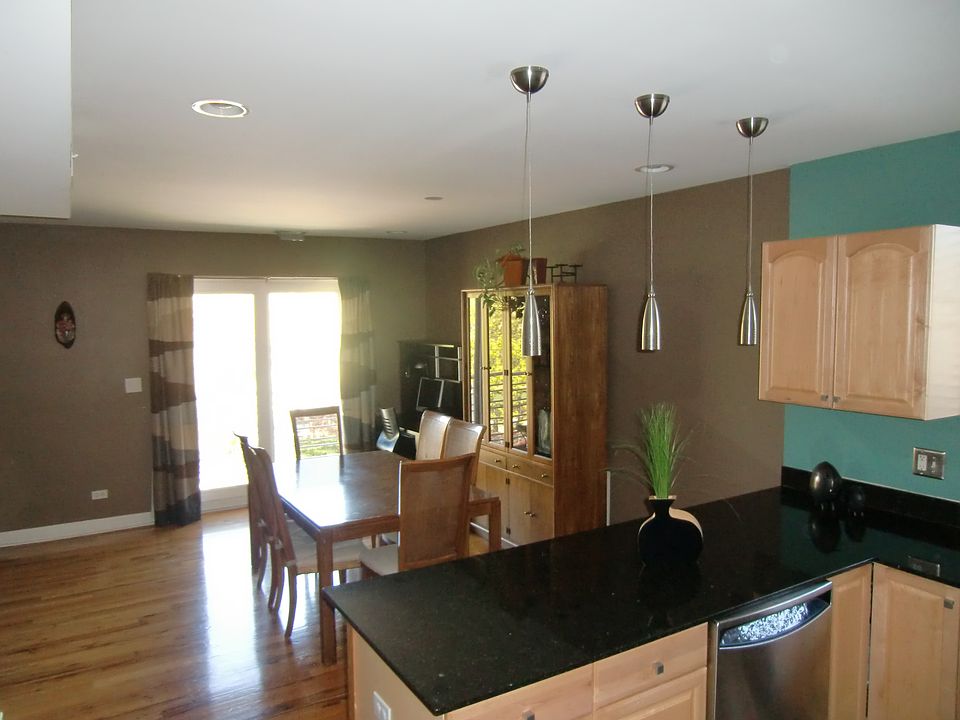 Dining room and balcony door.