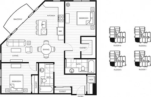 Floor plan 2X2 A