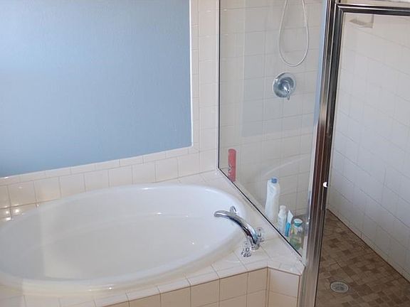Master Bath. Walk In Shower With Separate Tub