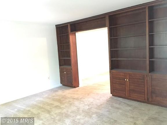 Living Room with built in bookcases
