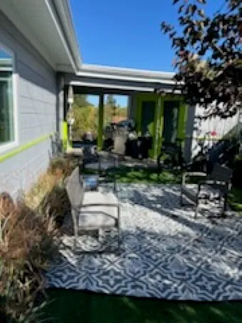 entry view to unit with covered entry and large private locking storage unit