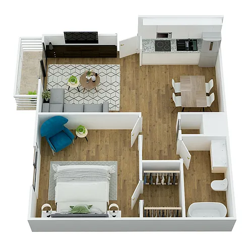 Floor plan A1-Fully Renovated
