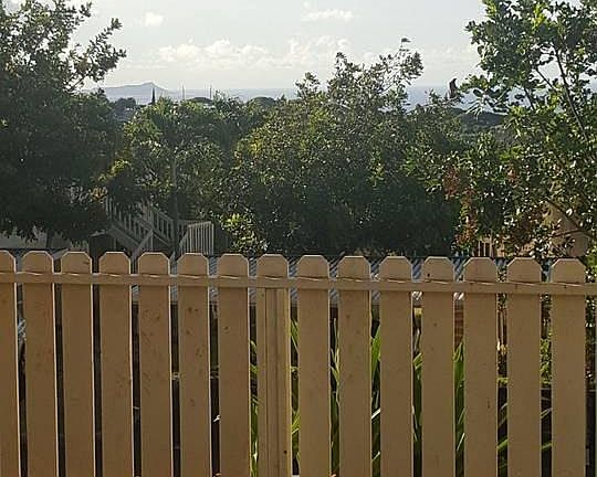 Back yard with views of the Waikiki Skyline and Diamond head