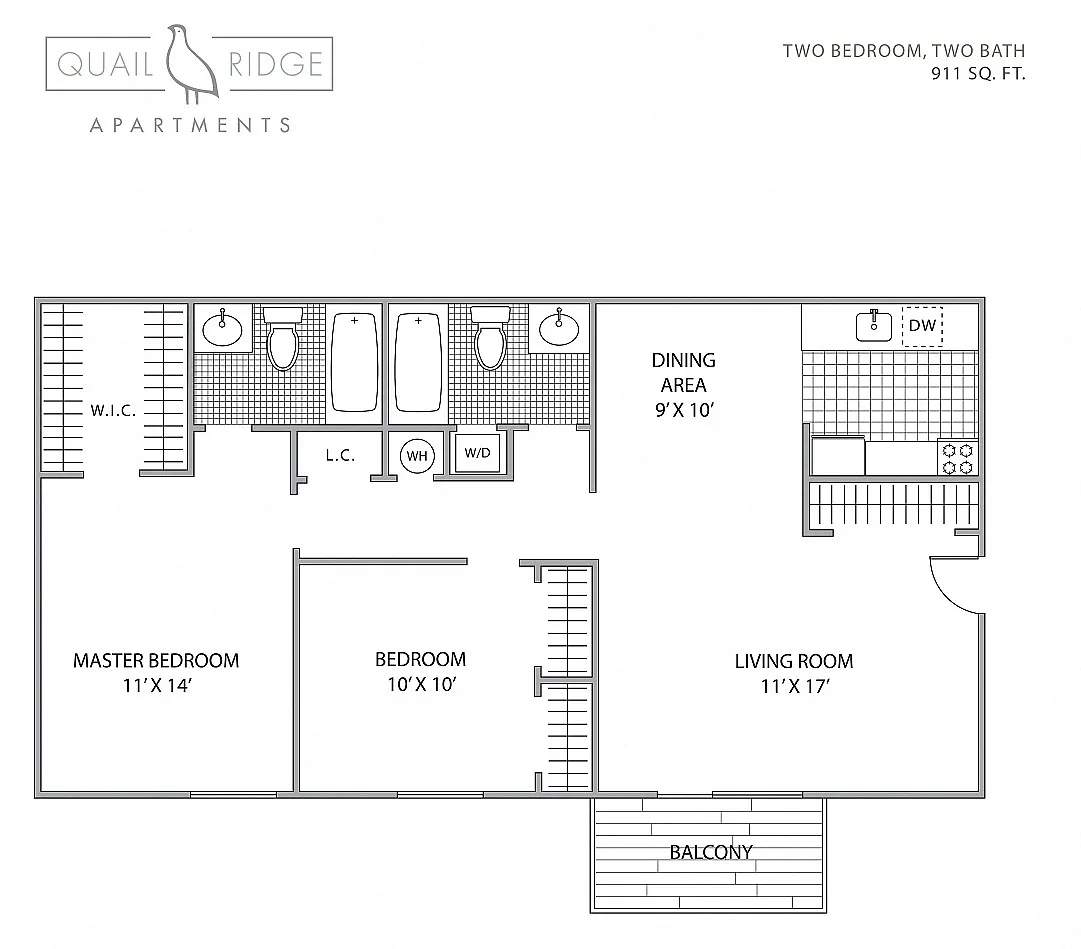 Floor plan 2BR/2BA