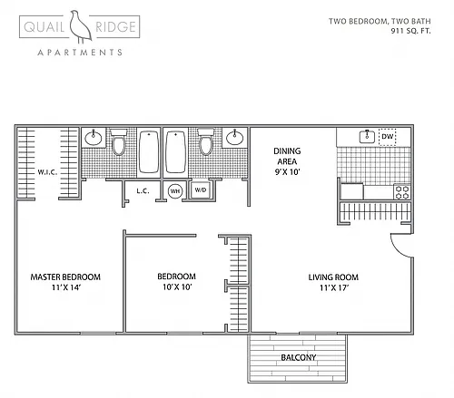Floor plan 2BR/2BA