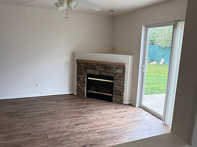 view thru kitchen to living room