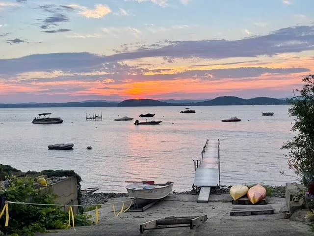 The cottage has highly sought after private access to Lake Champlain, with a mooring available.