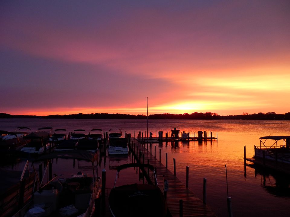 Sunset from the large deck