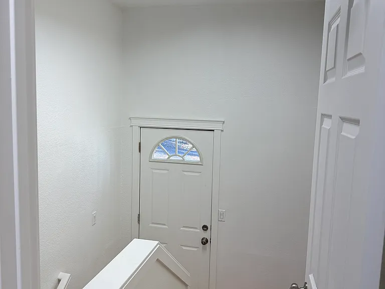 Stairway to access washer dryer hall