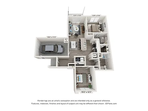 Floor plan The Springs 2 bedroom
