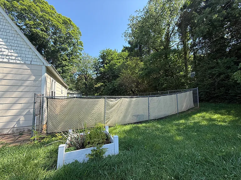 Fully fenced backyard